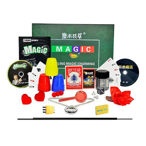 Magic Trick Set kit 20 props Magic Play with DVD