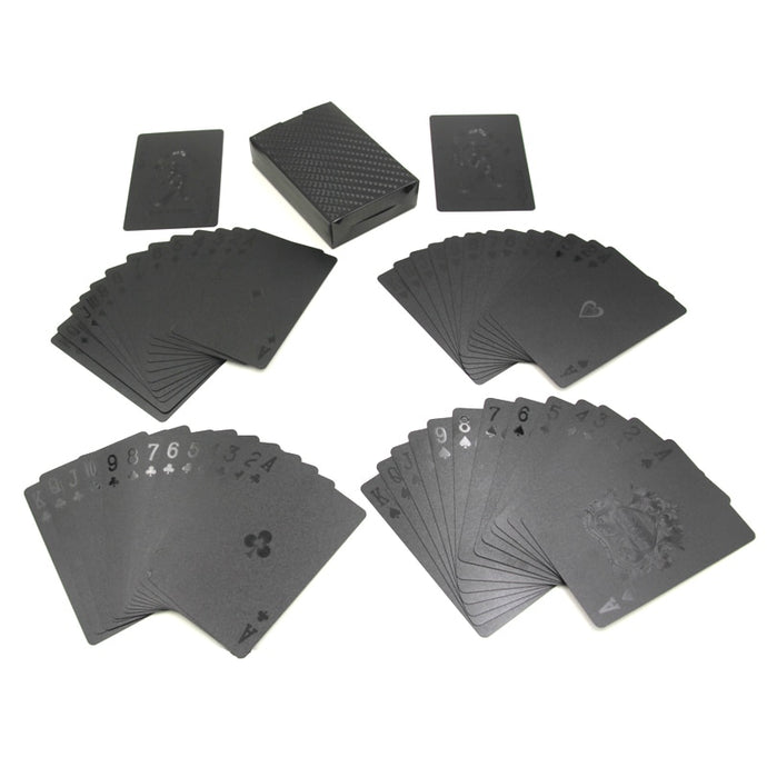 Black Plastic 3D Print Foil Poker Cards